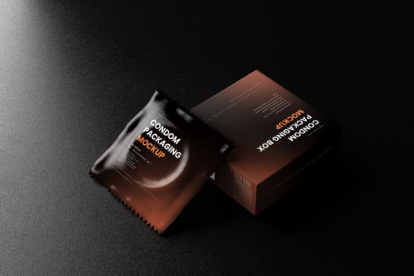 Download Condom Mockups with Dark Color Setup - Dark color Collection