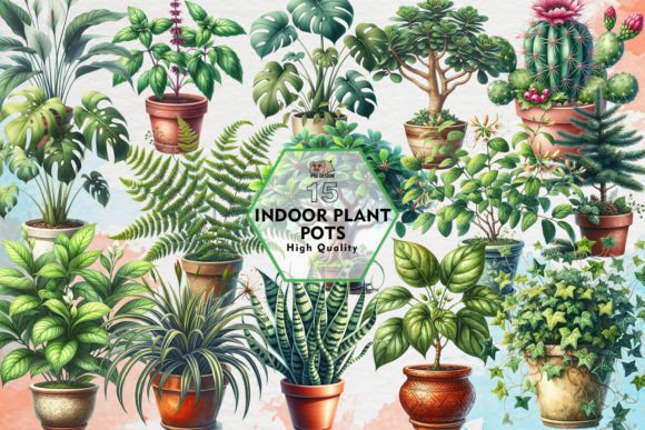 Download Indoor Plant Pots Clipart PNG Graphics - Indoor Collection