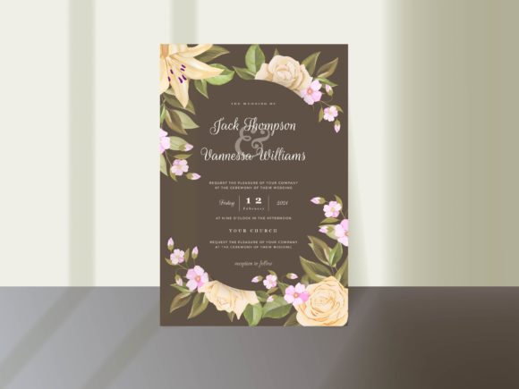 Download Dark Color Wedding Invitation Template - Dark color Collection